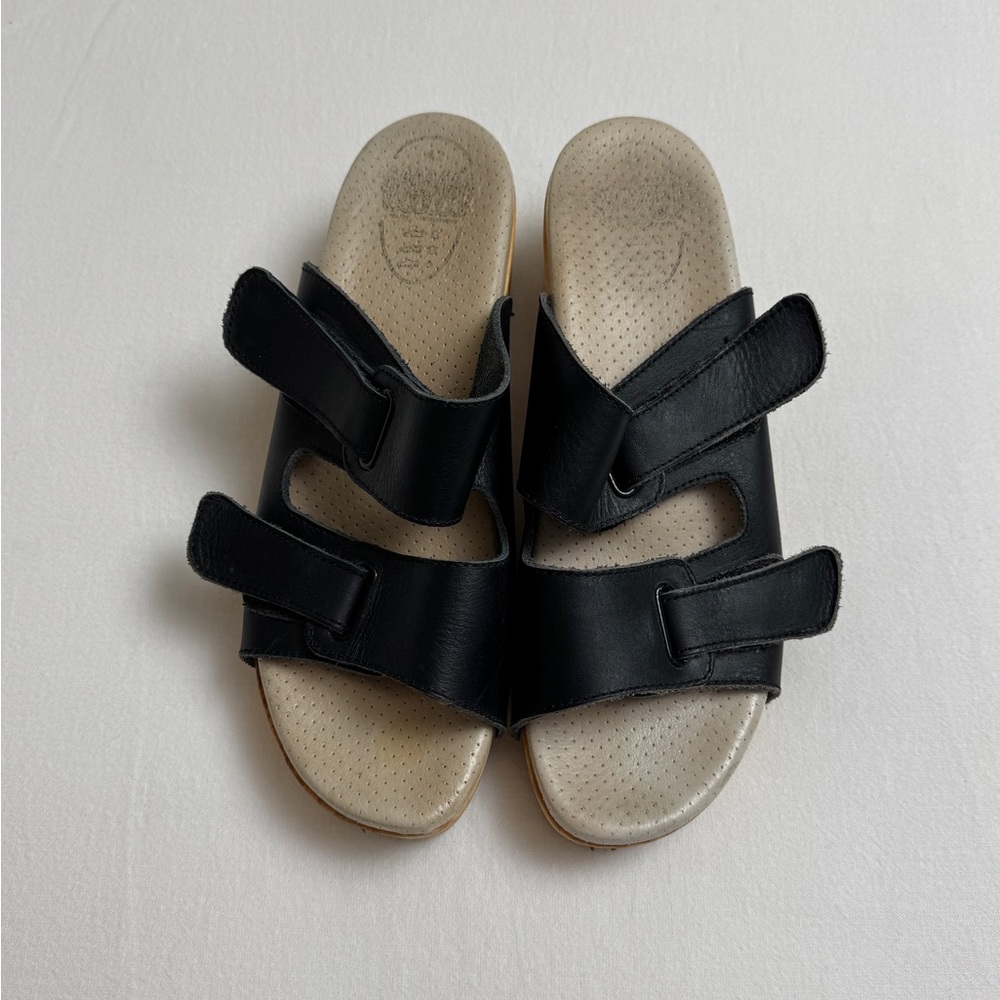 J Rubio Z Coil Platform Spring Black Leather Clogs Sandals Luver Size EU 42 - Picture 14 of 14